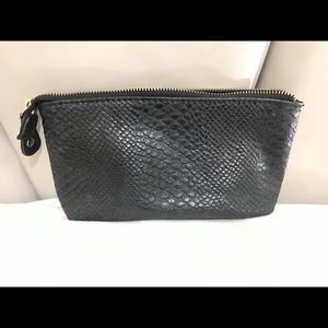 Black leather bag